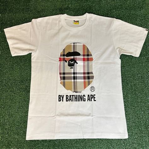 bape x burberry t shirt|authentic Bape shirts.